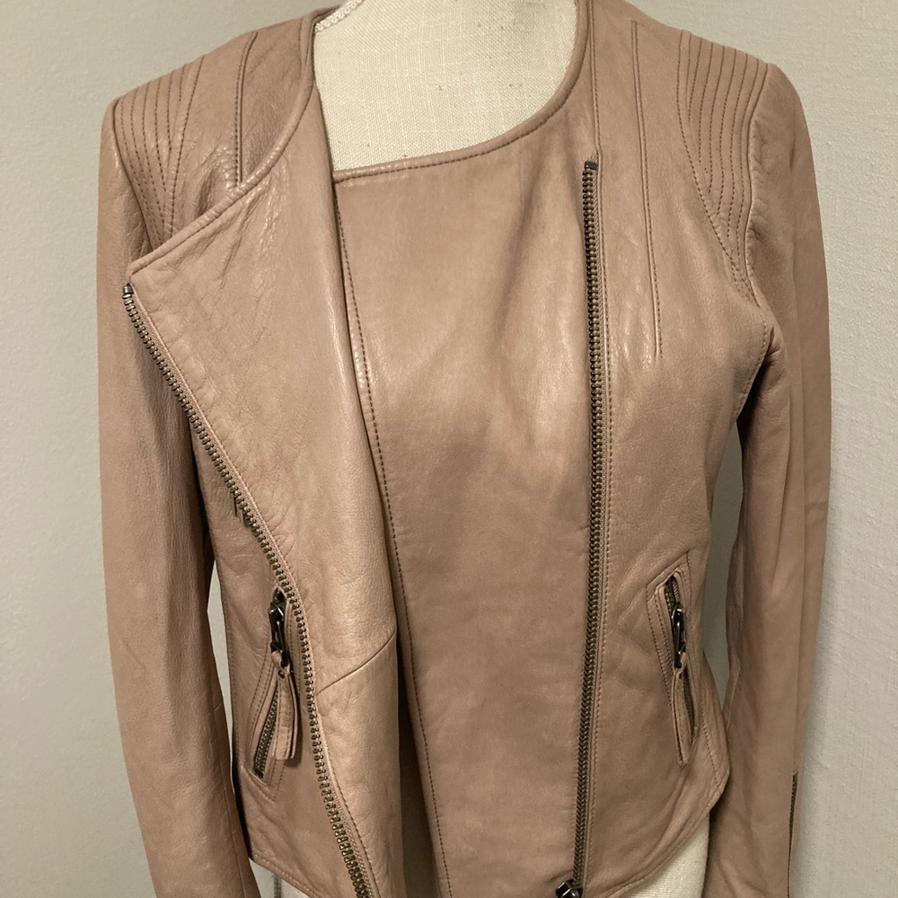 Joie Blush Leather Jacket - Picture 4 of 11